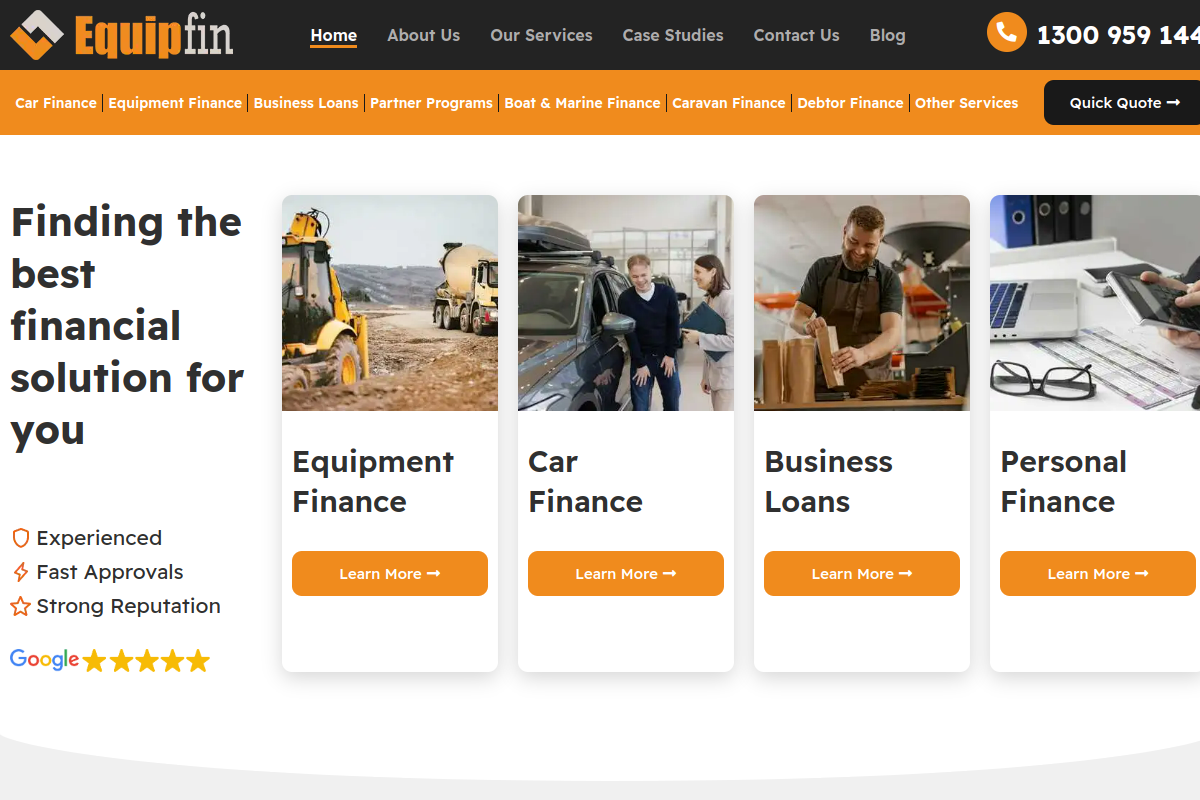 Screenshot of Equipfin